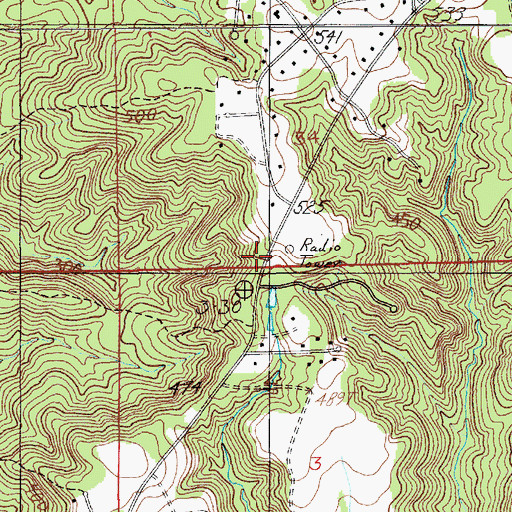 Topographic Map of Redland Volunteer Fire Department Station 1, AL