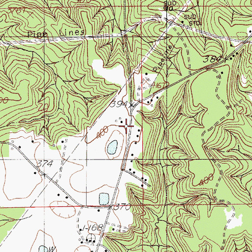 Topographic Map of Valley Grande Volunteer Fire Department Station 1, AL