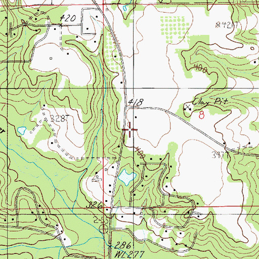Topographic Map of Millbrook Fire Department Station 3, AL
