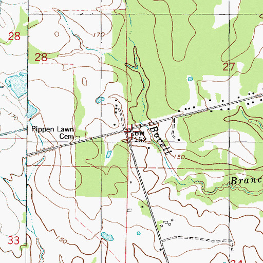 Topographic Map of Lower Gainesville Road Volunteer Fire Department, AL