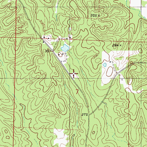 Topographic Map of Knoxville Volunteer Fire Department, AL