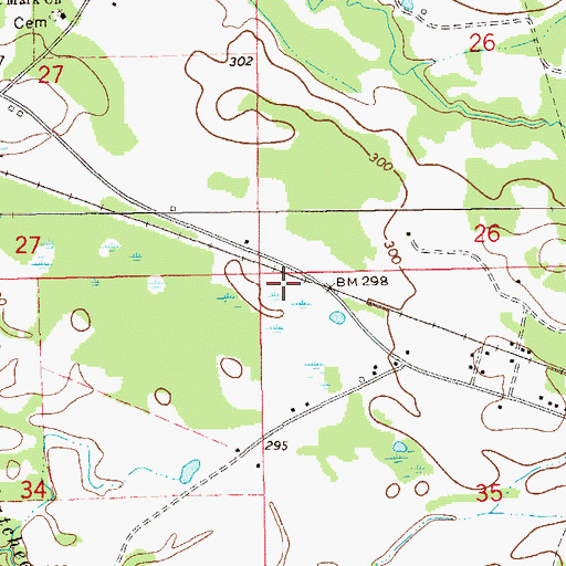 Topographic Map of Fort Davis Volunteer Fire Department, AL
