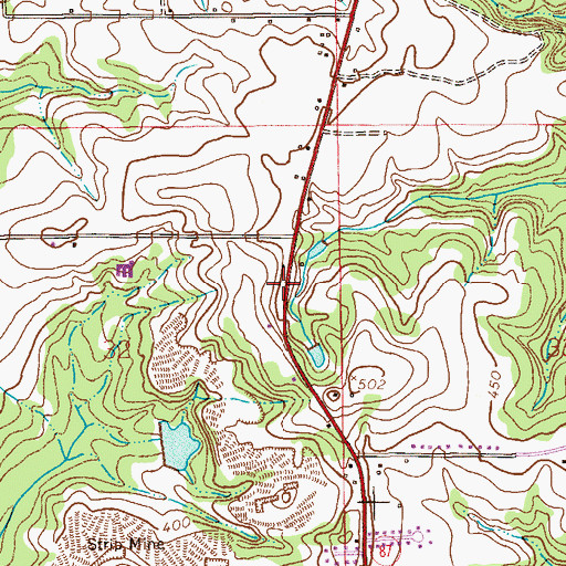 Topographic Map of Spring Hill Volunteer Fire Department, AL