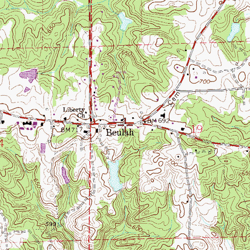 Topographic Map of Lee Chambers Fire Department Station 1, AL