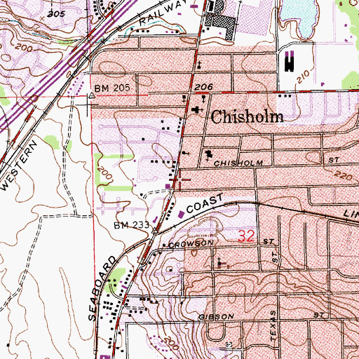 Topographic Map of Montgomery Fire and Rescue Department Station 8, AL