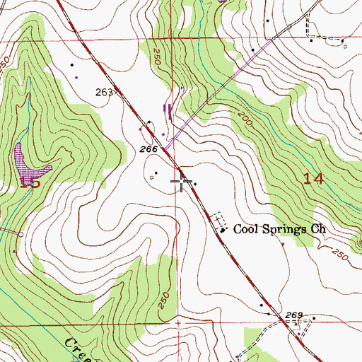 Topographic Map of Tri - Community Volunteer Fire Department Enterprise Station, AL
