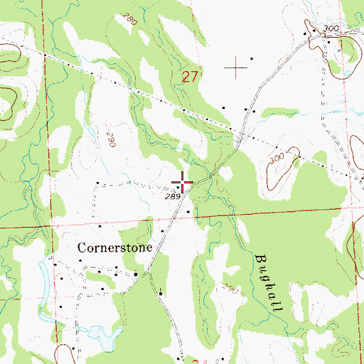 Topographic Map of Thompson Cornerstone Volunteer Fire Department, AL