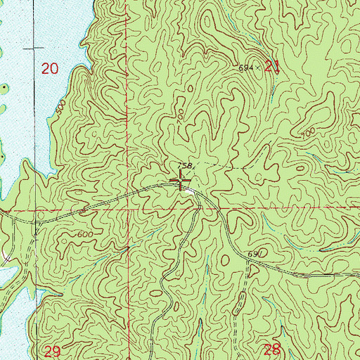 Topographic Map of Pace's Point Volunteer Fire and Rescue, AL