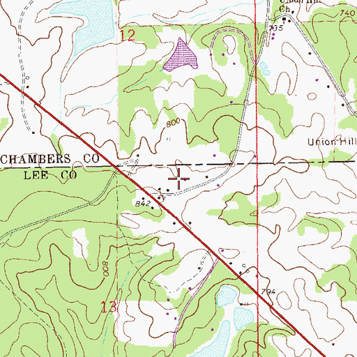 Topographic Map of Plainview Volunteer Fire Department, AL