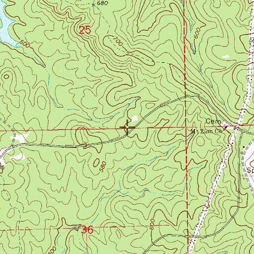 Topographic Map of Pace's Point Volunteer Fire and Rescue, AL