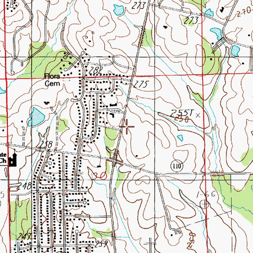 Topographic Map of Montgomery Fire and Rescue Department Station 13, AL