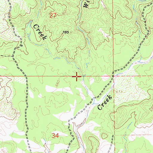 Topographic Map of Willow Creek, CA