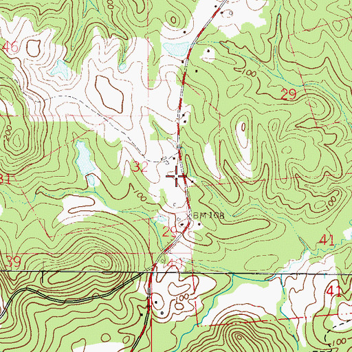 Topographic Map of Frankville Volunteer Fire Department, AL