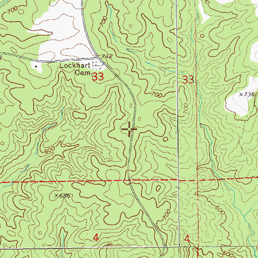Topographic Map of Stillwaters Volunteer Fire and Rescue Station 2, AL