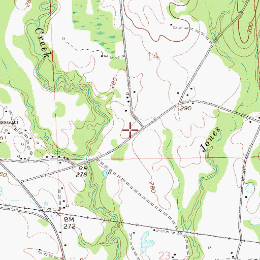 Topographic Map of Hatchechubbee Volunteer Fire Department Station 2, AL