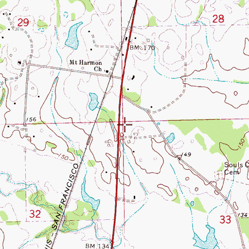 Topographic Map of North Sumter Volunteer Fire Department, AL
