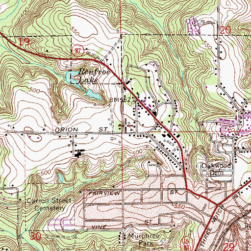 Topographic Map of Pike County Fire and Rescue, AL