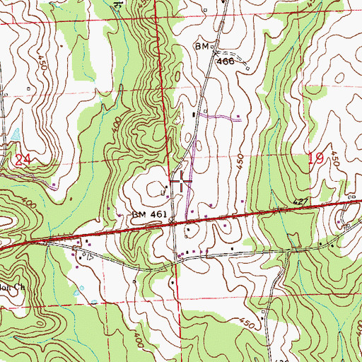 Topographic Map of Dixie Volunteer Fire Department, AL