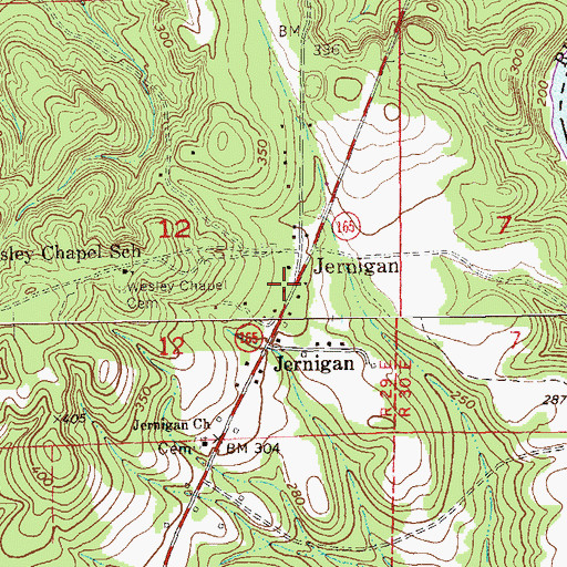 Topographic Map of Cottonton Volunteer Fire Department Station 2, AL