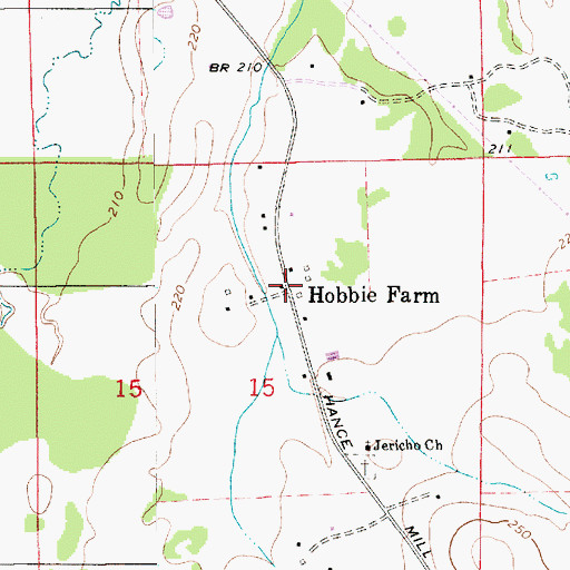 Topographic Map of Snowdoun Volunteer Fire Department Walker Hobbie Station, AL