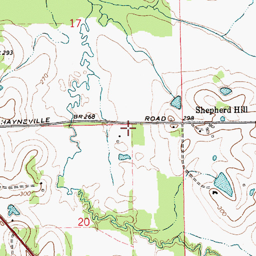 Topographic Map of Pike Road Volunteer Fire Department Station 4, AL