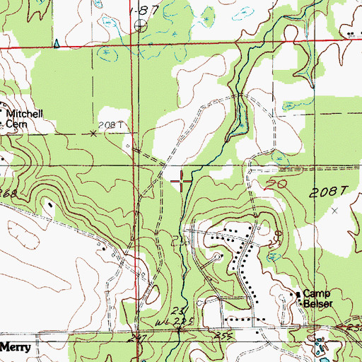 Topographic Map of Pike Road Volunteer Fire Department Station 2, AL