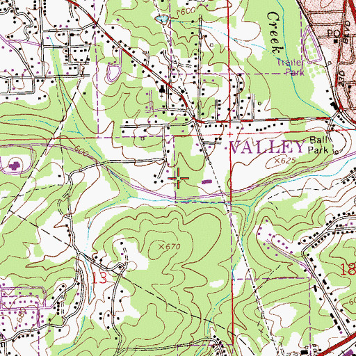 Topographic Map of East Alabama Water Sewer and Fire Protection District, AL