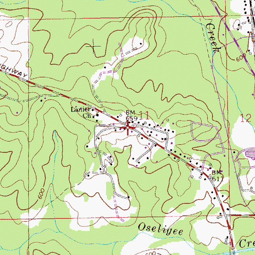 Topographic Map of Lakeview Fire and Rescue, AL