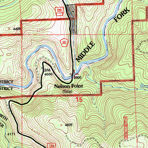 Topographic Map of Willow Creek, CA