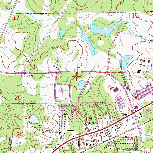 Topographic Map of Auburn Fire Department Station 4, AL