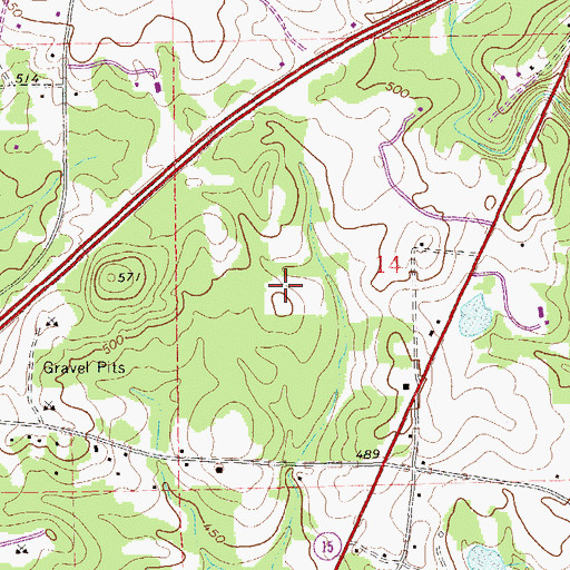 Topographic Map of Auburn Fire Department Station 5, AL