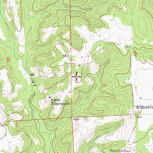 Topographic Map of Almeria Fire Department, AL