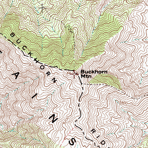 Topographic Map of Buckhorn Mountain, AZ