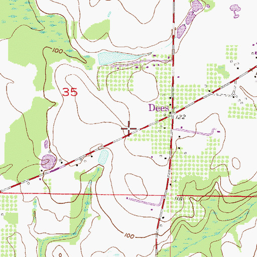 Topographic Map of Seven Hills Volunteer Fire Department Station 3, AL