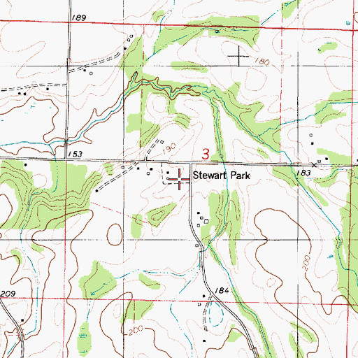 Topographic Map of Stewart - Havana Volunteer Fire Department Station 2, AL