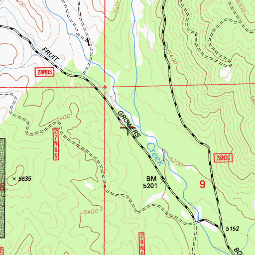 Topographic Map of Willow Creek, CA