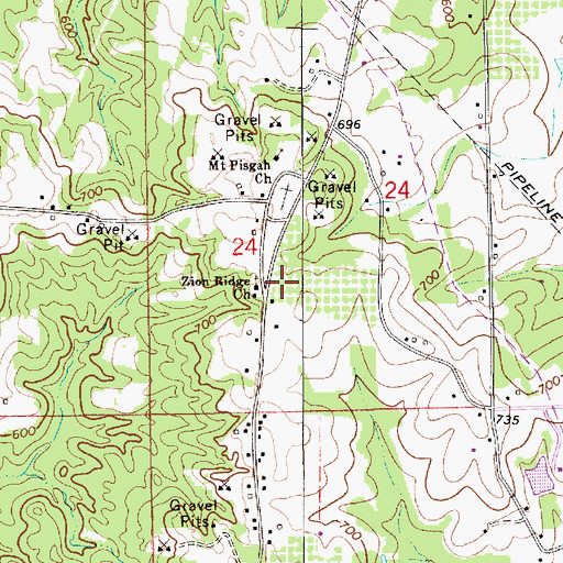 Topographic Map of Enterprise Volunteer Fire and Rescue Station 2, AL