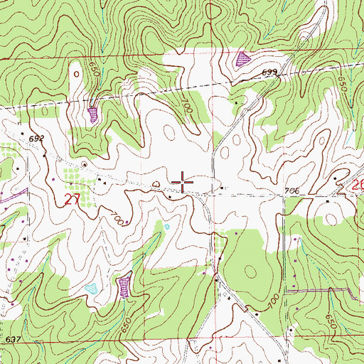 Topographic Map of Beauregard Volunteer Fire Department Station 2, AL