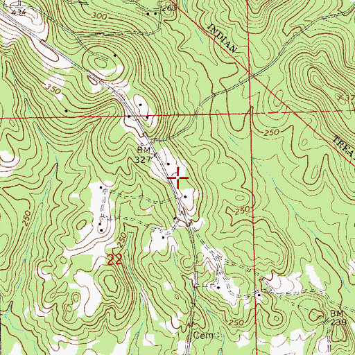 Topographic Map of Screamer Volunteer Fire Department Station 2, AL