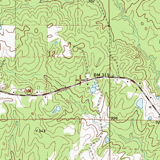 Topographic Map of Starlington Volunteer Fire Department, AL