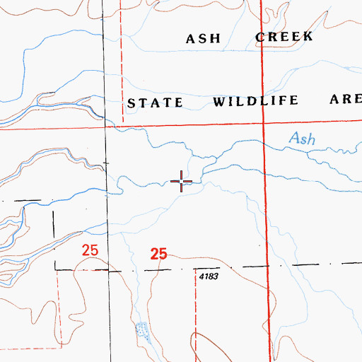 Topographic Map of Willow Creek, CA