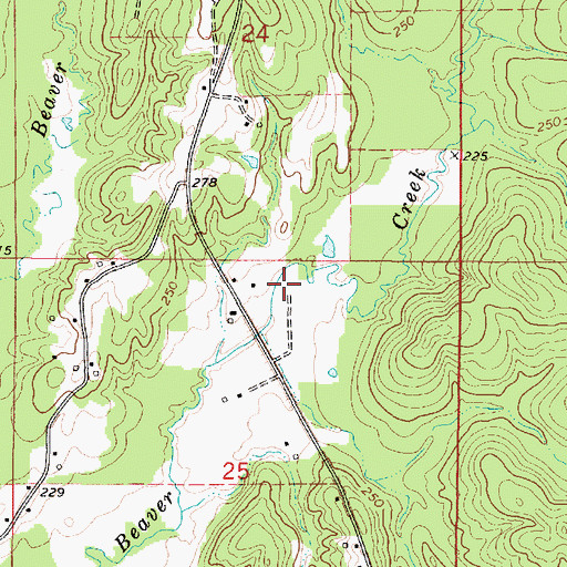 Topographic Map of Surginer Volunteer Fire Department Station 2, AL