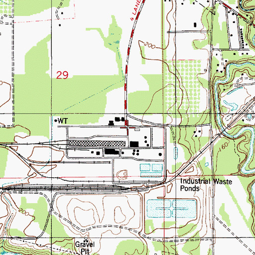 Topographic Map of International Paper Corporation Fire Department - Emergency Medical Services, AL