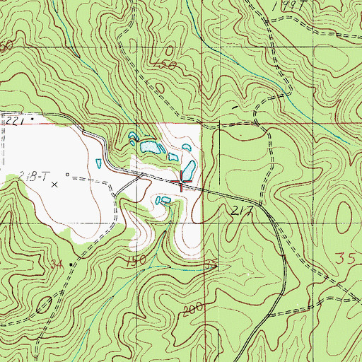 Topographic Map of Rabun Volunteer Fire Department Station 2, AL
