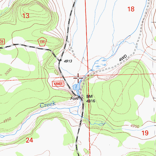 Topographic Map of Willow Creek, CA