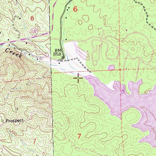 Topographic Map of Willow Creek, CA