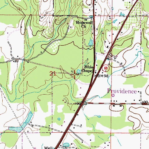 Topographic Map of Marengo County Fire and Rescue Squad Station 2, AL