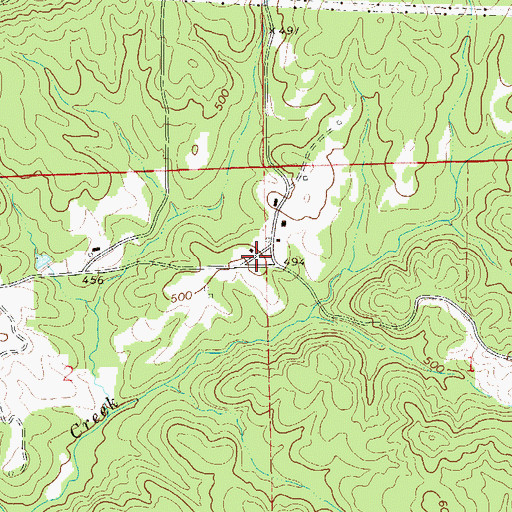 Topographic Map of Union Volunteer Fire and Rescue Department, AL