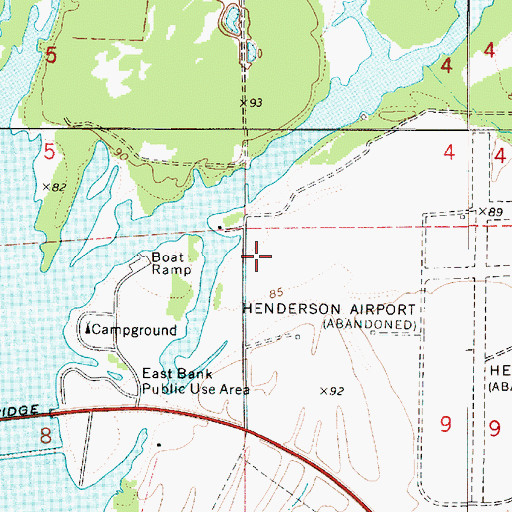 Topographic Map of Millers Ferry Volunteer Fire Department, AL