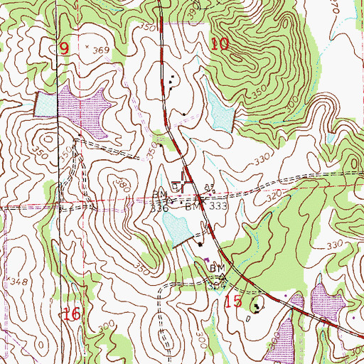Topographic Map of Uchee Creek Volunteer Fire Department, AL